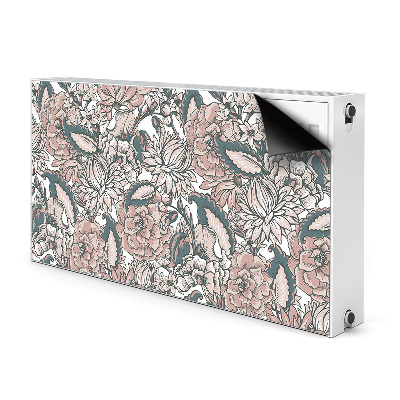 Magnetic radiator mat Pink flowers