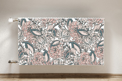 Magnetic radiator mat Pink flowers