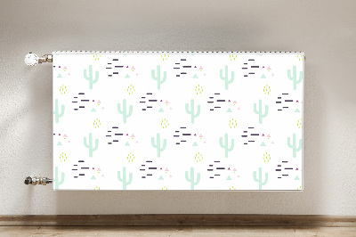 Decorative radiator cover Cacti