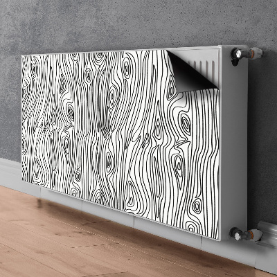 Magnetic radiator mat Wood imitation