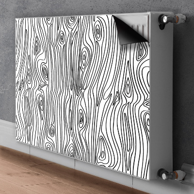 Magnetic radiator mat Wood imitation