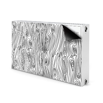 Magnetic radiator mat Wood imitation