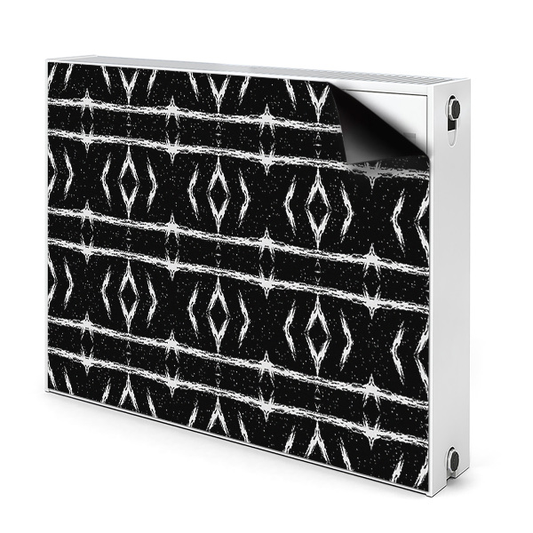 Radiator cover Black abstraction