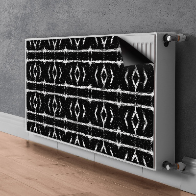 Radiator cover Black abstraction