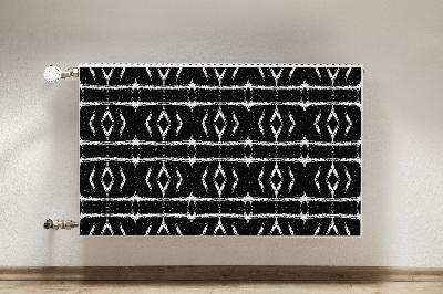 Radiator cover Black abstraction