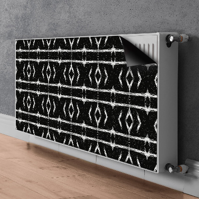 Radiator cover Black abstraction