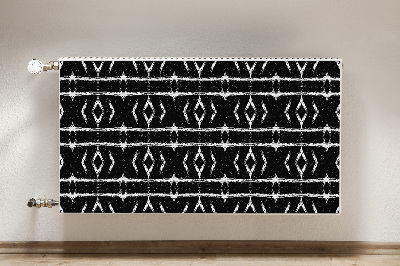 Radiator cover Black abstraction