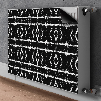 Radiator cover Black abstraction