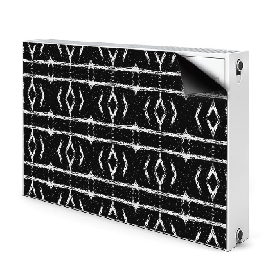 Radiator cover Black abstraction