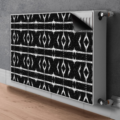 Radiator cover Black abstraction