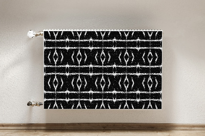 Radiator cover Black abstraction