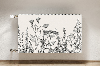 Decorative radiator mat Field meadow