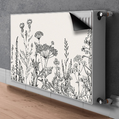 Decorative radiator mat Field meadow