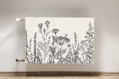 Decorative radiator mat Field meadow