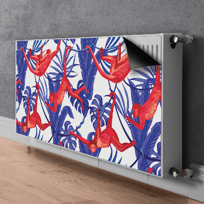 Magnetic radiator cover Monkeys abstraction