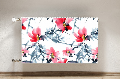 Magnetic radiator mat Flower pattern