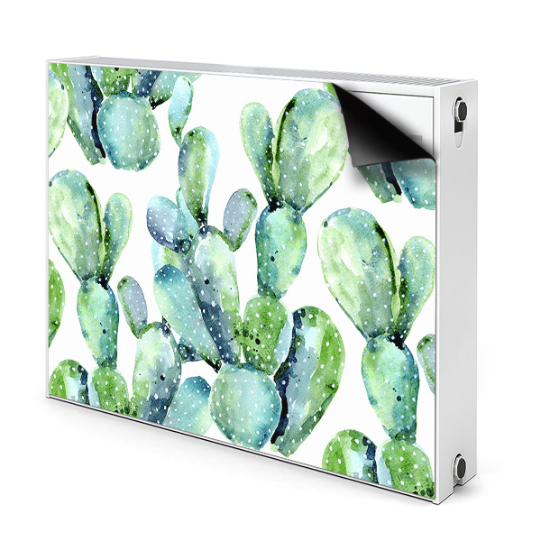 Magnetic radiator mat Green cacti