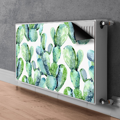 Magnetic radiator mat Green cacti