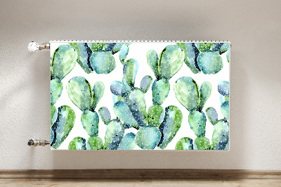 Magnetic radiator mat Green cacti