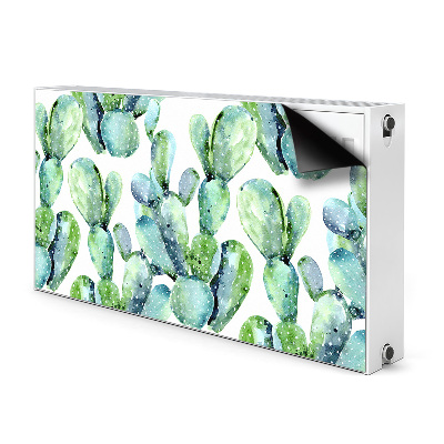 Magnetic radiator mat Green cacti