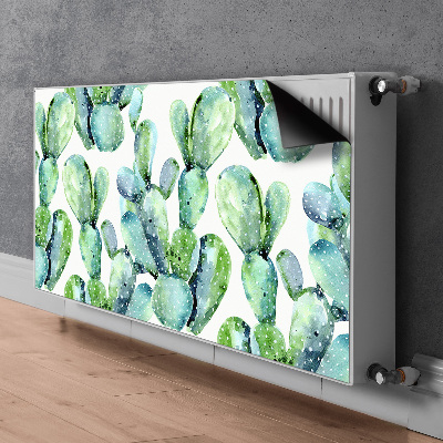 Magnetic radiator mat Green cacti