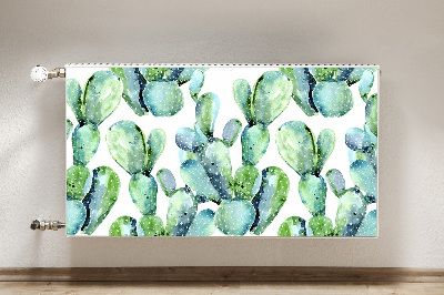 Magnetic radiator mat Green cacti