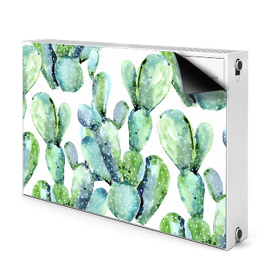 Magnetic radiator mat Green cacti