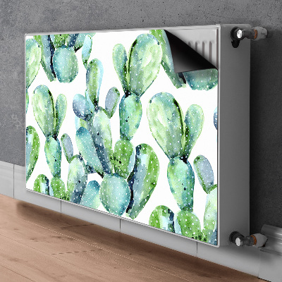 Magnetic radiator mat Green cacti