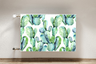 Magnetic radiator mat Green cacti