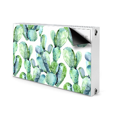 Magnetic radiator mat Green cacti