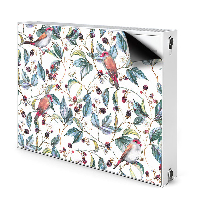 Magnetic radiator mat Birds in raspberries