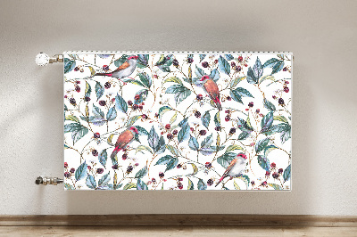 Magnetic radiator mat Birds in raspberries