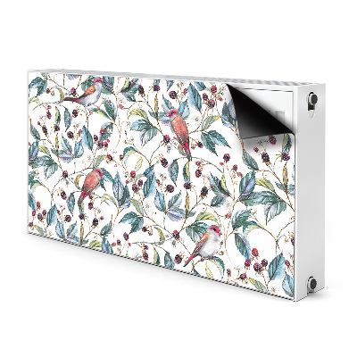 Magnetic radiator mat Birds in raspberries