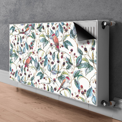 Magnetic radiator mat Birds in raspberries