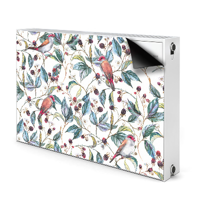 Magnetic radiator mat Birds in raspberries