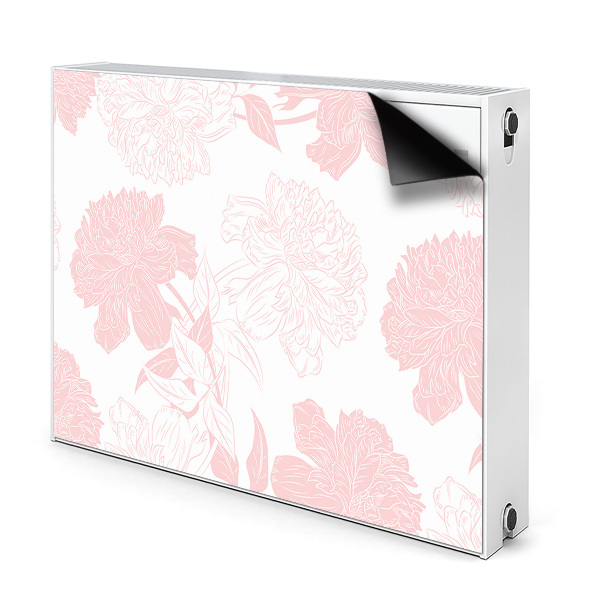 Magnetic radiator mat Pink flowers