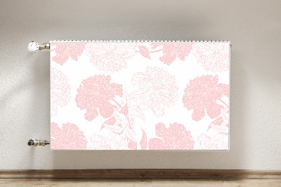 Magnetic radiator mat Pink flowers