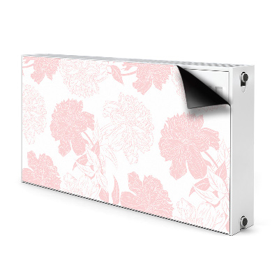 Magnetic radiator mat Pink flowers