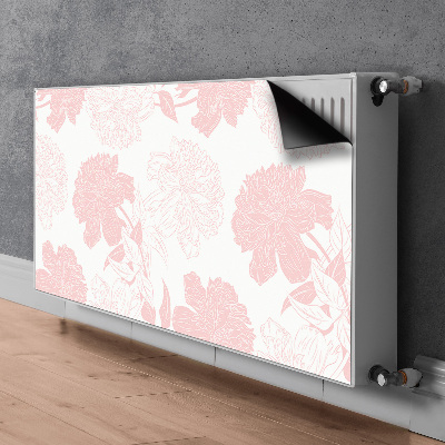 Magnetic radiator mat Pink flowers