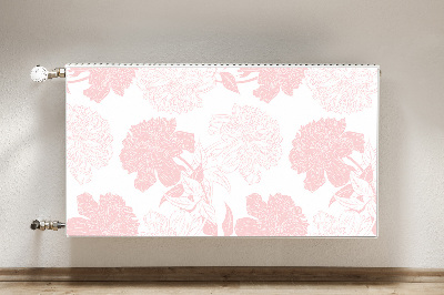 Magnetic radiator mat Pink flowers