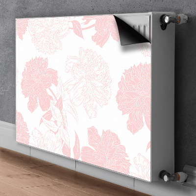 Magnetic radiator mat Pink flowers