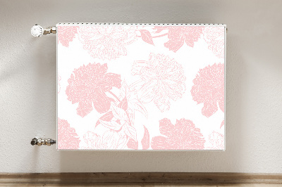 Magnetic radiator mat Pink flowers