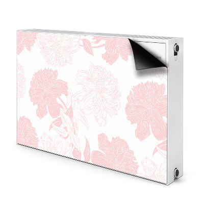 Magnetic radiator mat Pink flowers