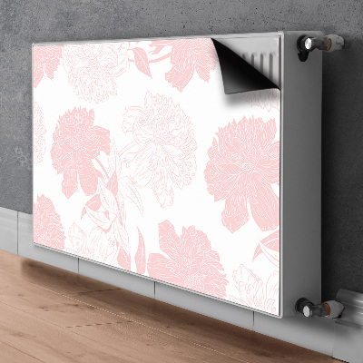 Magnetic radiator mat Pink flowers