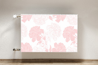 Magnetic radiator mat Pink flowers