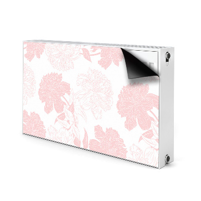 Magnetic radiator mat Pink flowers