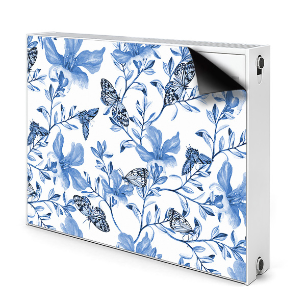 Radiator cover Blue flowers