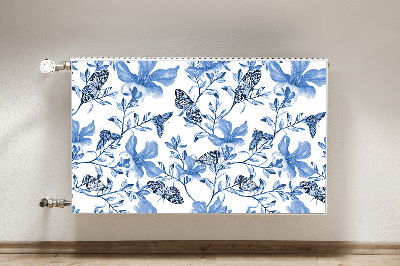 Radiator cover Blue flowers