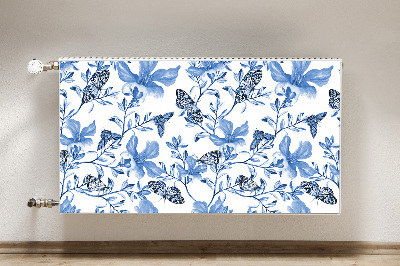 Radiator cover Blue flowers