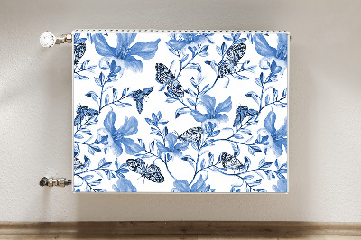 Radiator cover Blue flowers